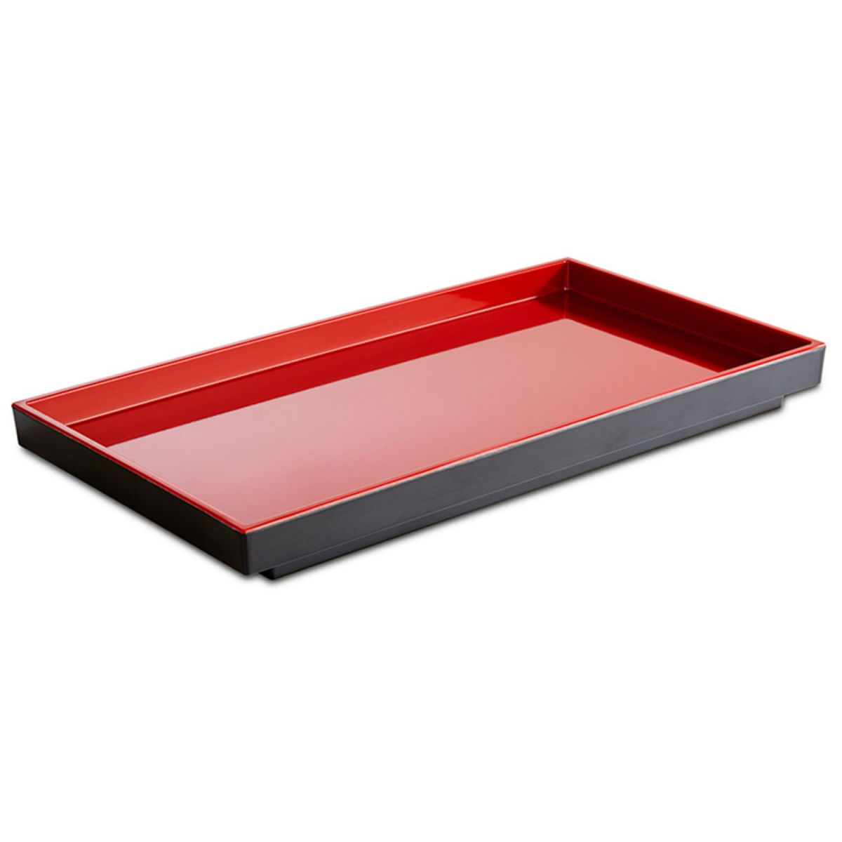 APS GN 1/3 Tablett ASIA PLUS, Melamin GN 1/3, 32.5x17.6x3 cm (LxBxH); schwarz/rot; rechteckig