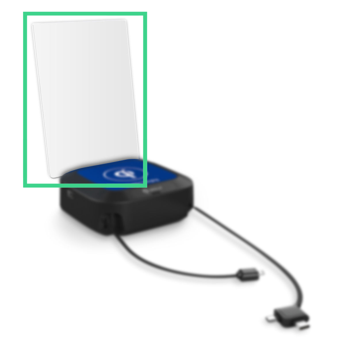 akkut Acryl-Werbeschild A6 für DESKTOP Qi 14.8 cm (H); transparent