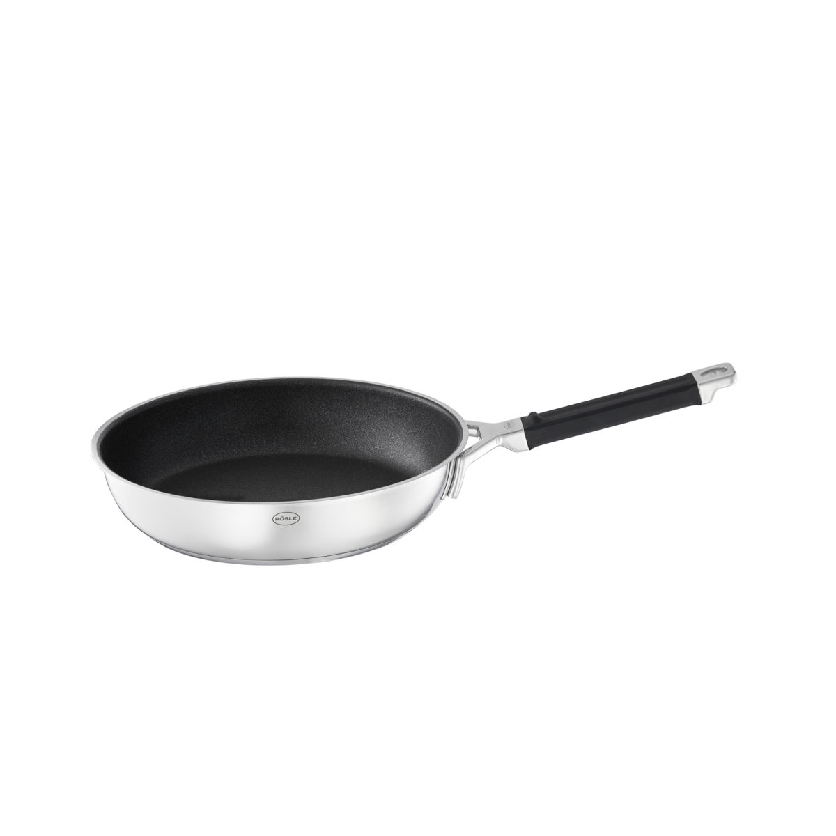 RÖSLE Bratpfanne Silence Pro, ProResist 0.033 l, 51x29.5x9.5 cm (LxBxH); silber/schwarz; rund