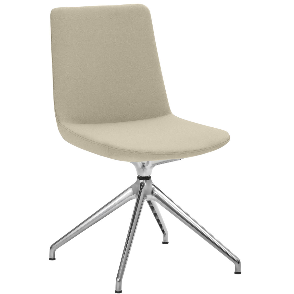 Mayer Sitzmöbel Stuhl Sternfuß-Gestell Mikrofaser in Lederoptik 48x55x88 cm (BxTxH); taupe