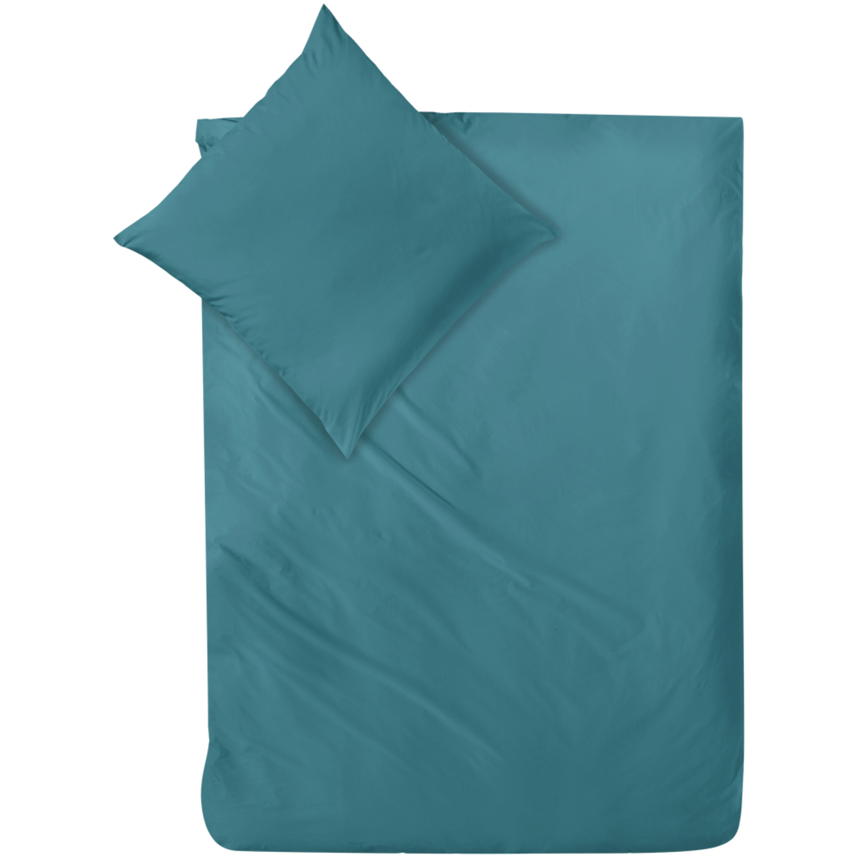 Decoper Decoper ® Mako-Satin Bettwäsche-Set aus 100% Baumwolle 135x200 cm (BxL), 80x80 cm (LxB); türkis