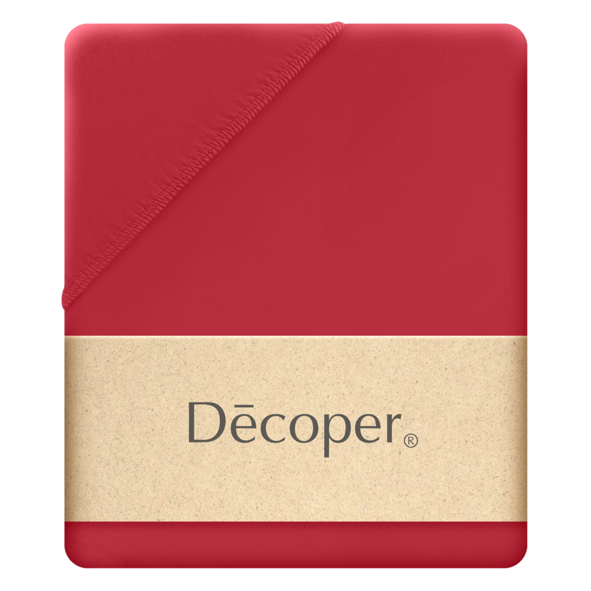 Decoper Decoper ® Mako-Feinjersey Spannbettlaken aus 100% Baumwolle 90-100x200 cm (BxL); rot