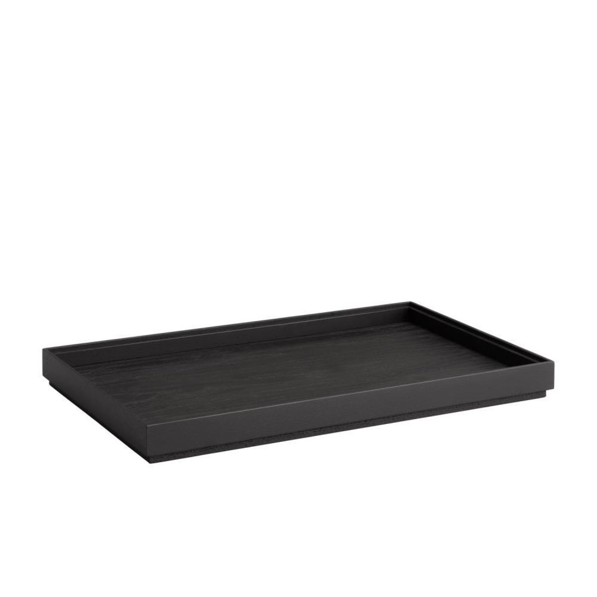 APS GN 1/1 Holzbox -VALO- 53 x 32,5 cm, H: 4,5 cm Eichenholz, schwarz (lackiert); GN 1/1, 53x32.5x4.5 cm (LxBxH); schwarz