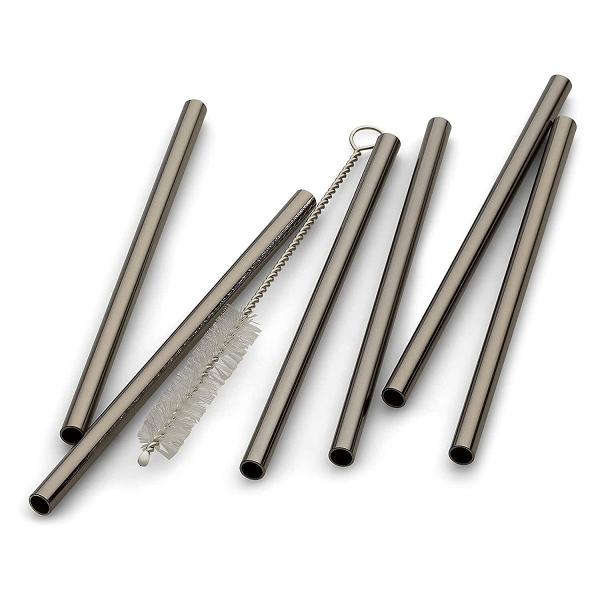 ECHTWERK Trinkhalme 12 cm (L); schwarz; 6 Stück / Pack