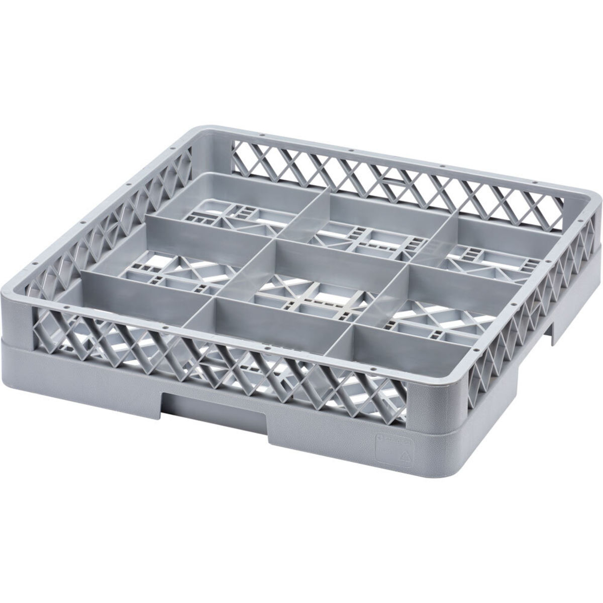 Stalgast Spülkorb für Gläser und Tassen 9 Fächer 500 x 500 mm 50x50x10.4 cm (BxTxH); grau