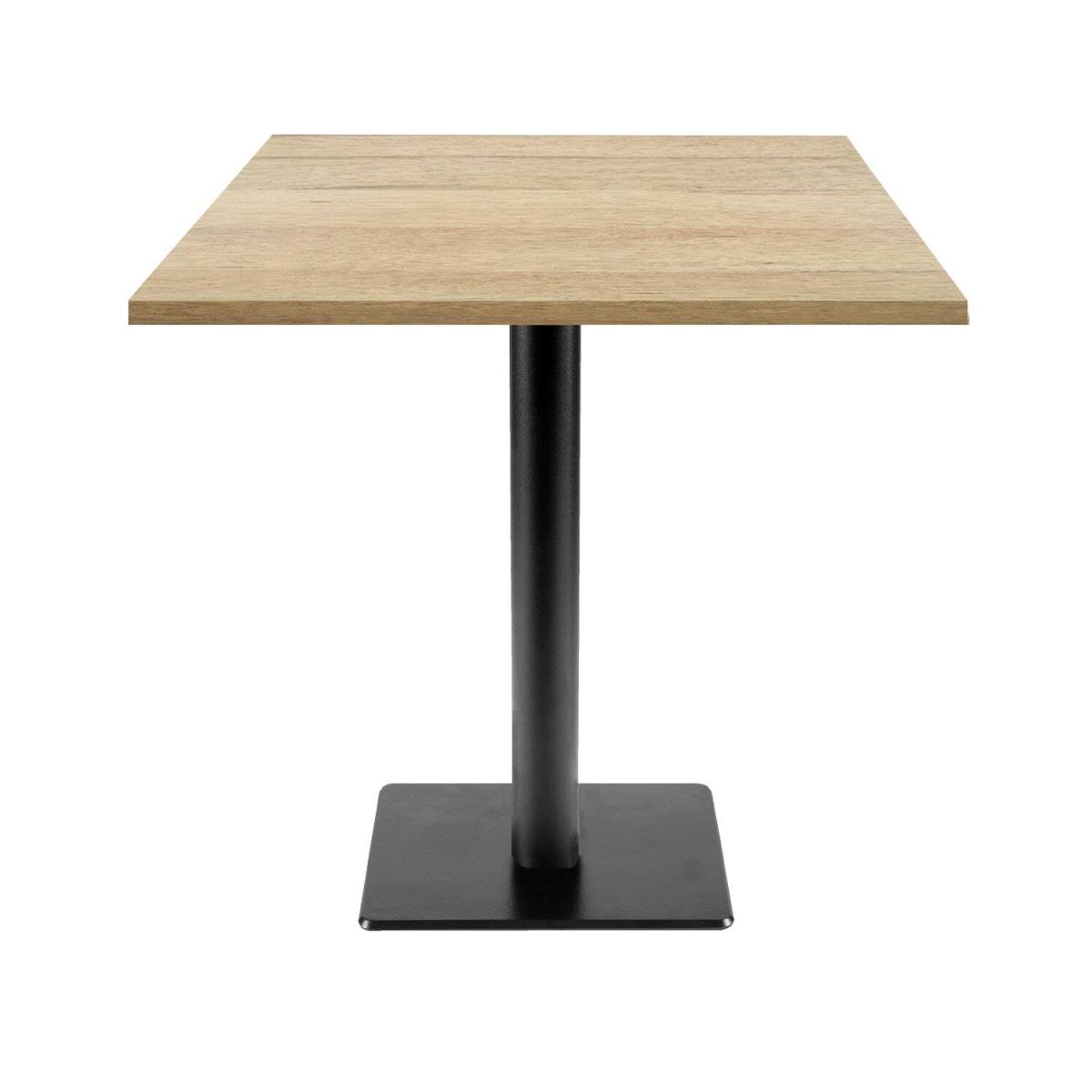 Tavolo Milano-T quadrato - laminato legno & tinta unita RestooTab; 70x70x75 cm (LxLxH); quercia; quadrata