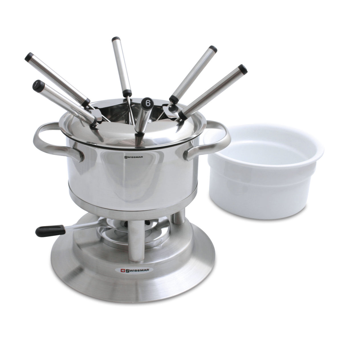 Swissmar Arosa Fondue Set Edelstahl, 11 teilig 21x22.7 cm (BxH); silber; 6 Stück / Pack