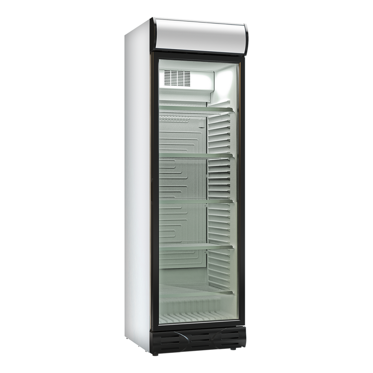 KBS Glastürkühlschrank KBS 375 GDU 362 l, 59.5x200x65 cm (BxHxT); weiß