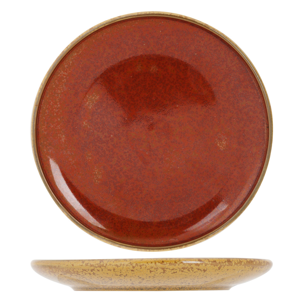 Cosy & Trendy Elements Mustard Brotteller D16Cm 15.8x2 cm (ØxH); braun/rostbraun; rund; 6 Stück / Pack
