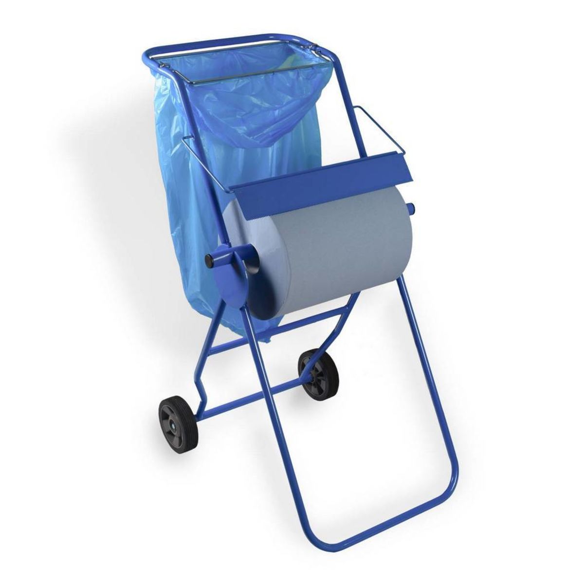 Plock Putzrollen-Spender, Bodenständer, Metall, 60 cm; 60x106.5x70 cm (BxHxT); blau