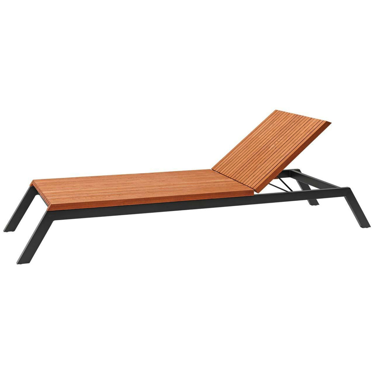 Rondo Sonnenliege 'Sassa' 230x70x33 cm (LxBxH); natur/anthrazit