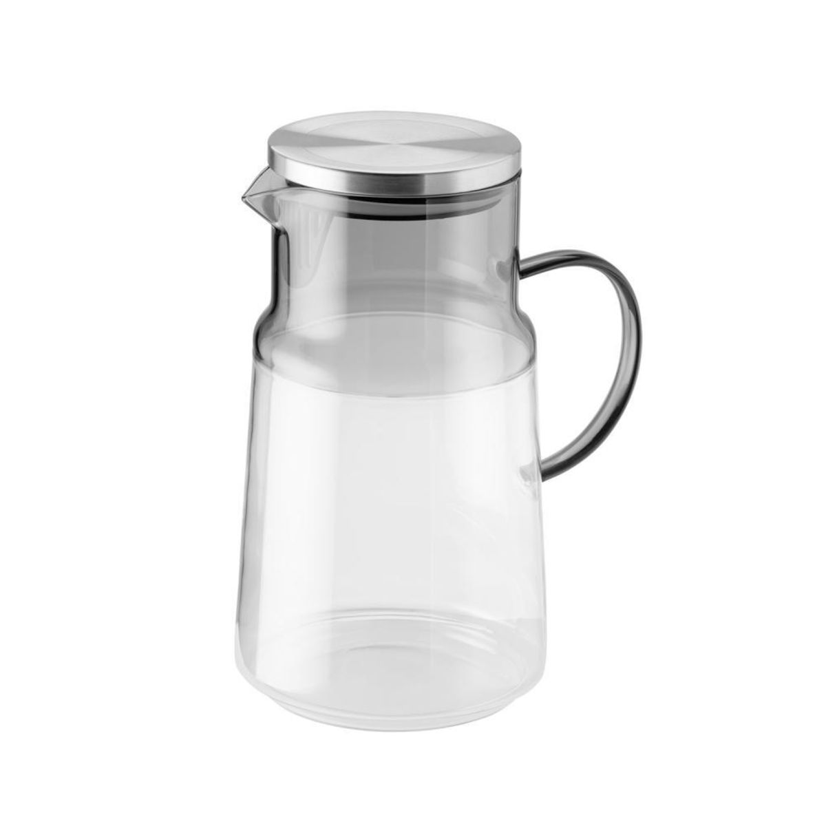 APS Saft- / Wasserkanne, 2-farbig; 2 ml, 13x13x23 cm (LxBxH); transparent/schwarz/silber