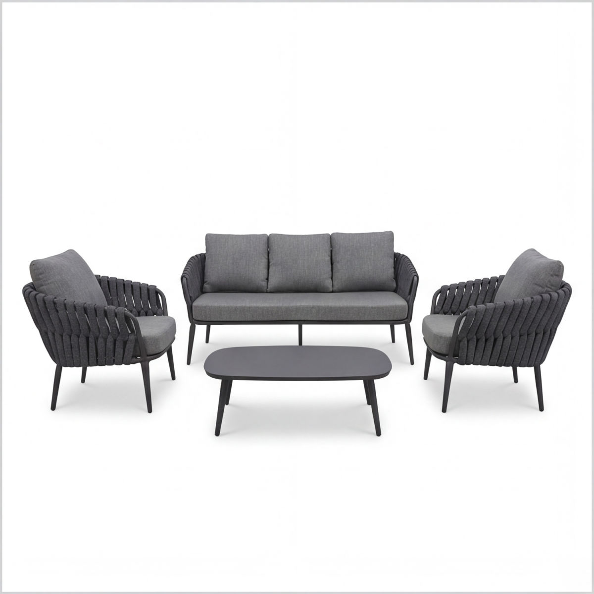 Torino - Lounge Set Barths; 165x73 cm (LxH); antracite