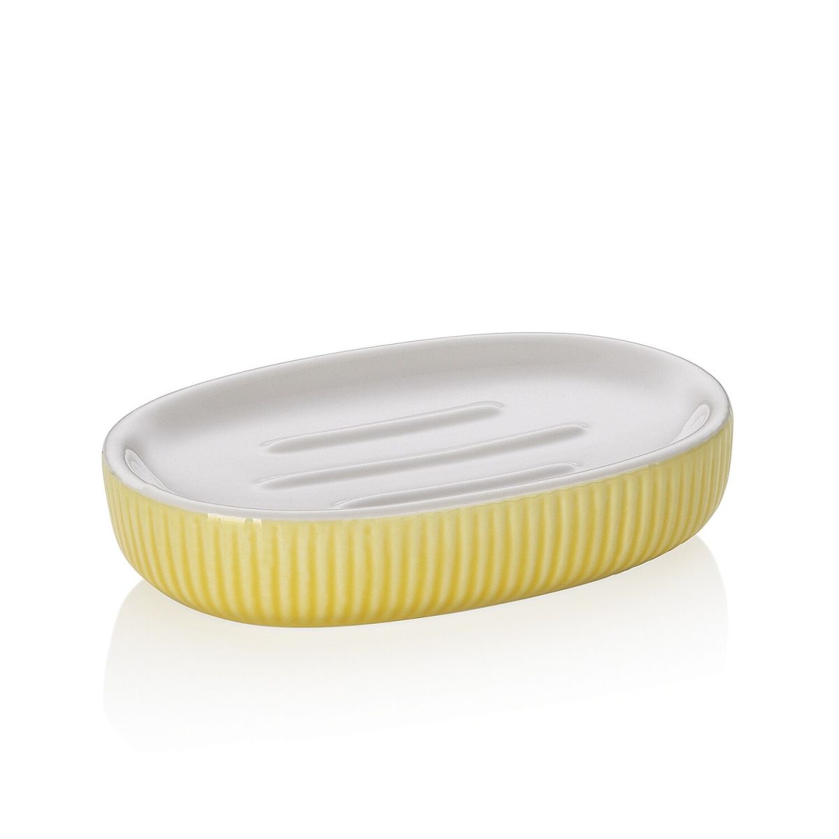 kela Seifenschale Ava Keramik 8.5x3 cm (BxH); sonnengelb; oval