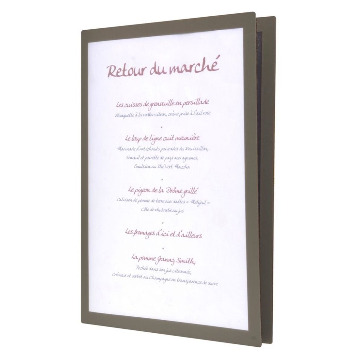 METAFICH Speisekarten Restaurant aus Kunststoff im Format A4 Modell 4 Seiten. 22x31 cm (BxH); braun