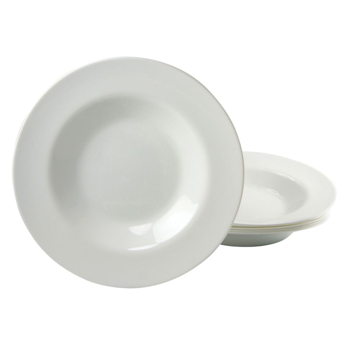 CreaTable Italien Party - Pastateller 29 cm 6-tlg 450 ml, 29x5 cm (ØxH); weiß; rund; 6 Stück / Pack