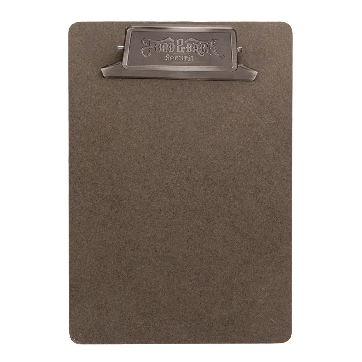 Carta A4 Vintage con clip in acciaio inox - Grigio Securit; 17x24.5 cm (LxH); marrone
