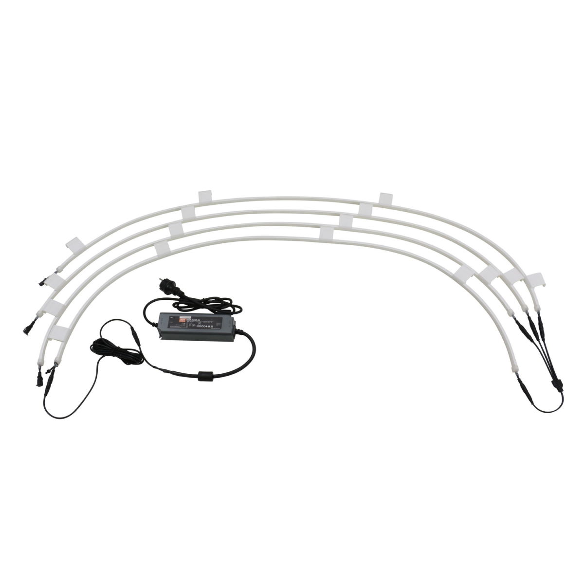 VeroTENT VeroLIGHT Beleuchtung LED 4Stk. für zB 3x3, 3x4,5,m 3x6m 150x2x2 cm (LxBxH); weiß