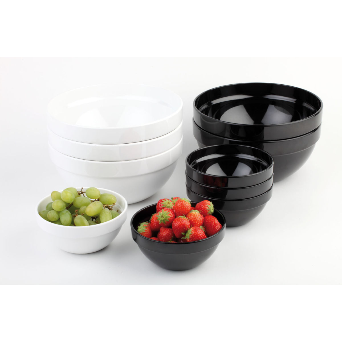 APS Schale CASUAL MAXI, Melamin; 1800 ml, 20x20x20x9.5 cm (LxBxØxH); schwarz; rund