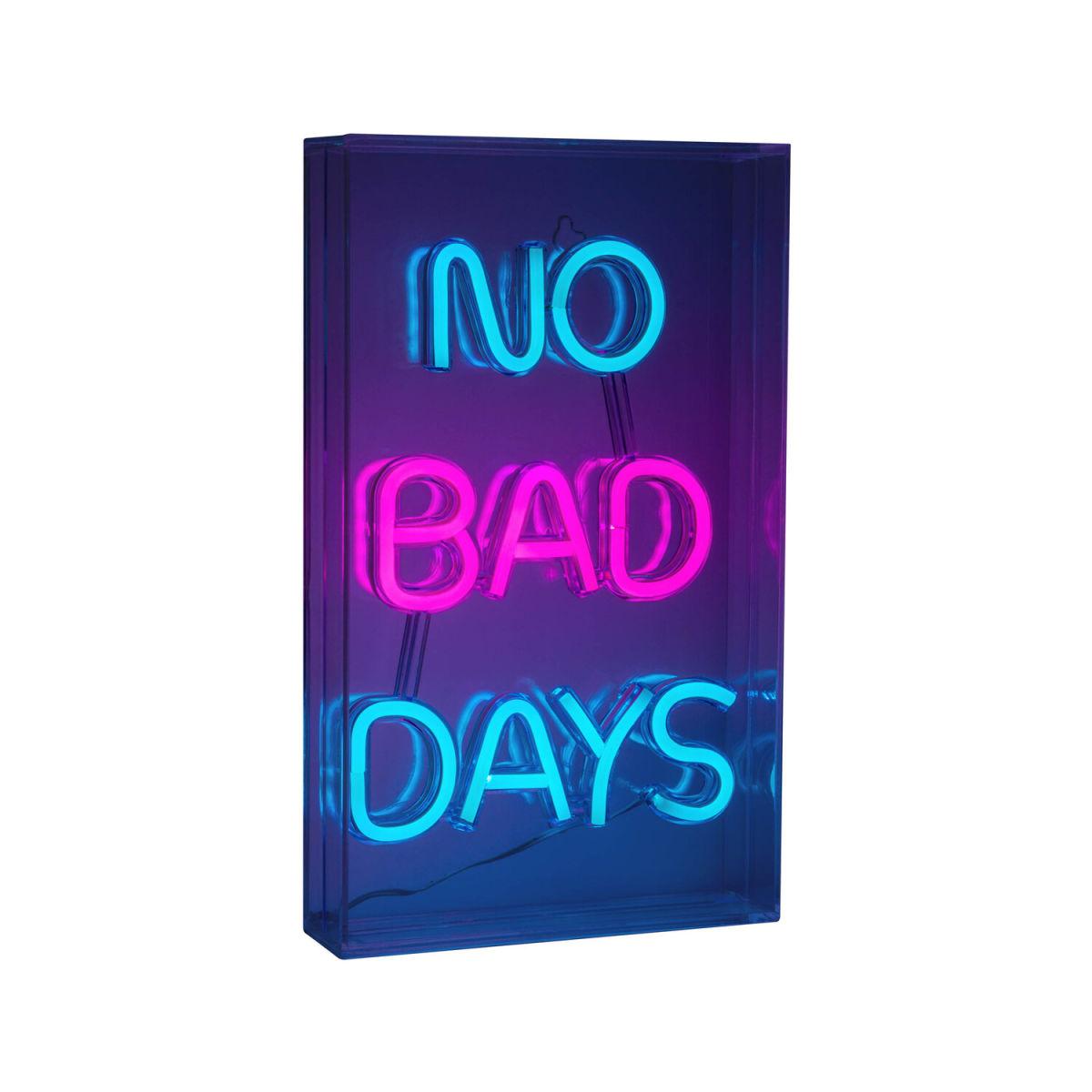 NÄVE Leuchten LED Schriftleuchte NO BAD DAYS Schild 18x4.7x30 cm (LxBxH); transparent