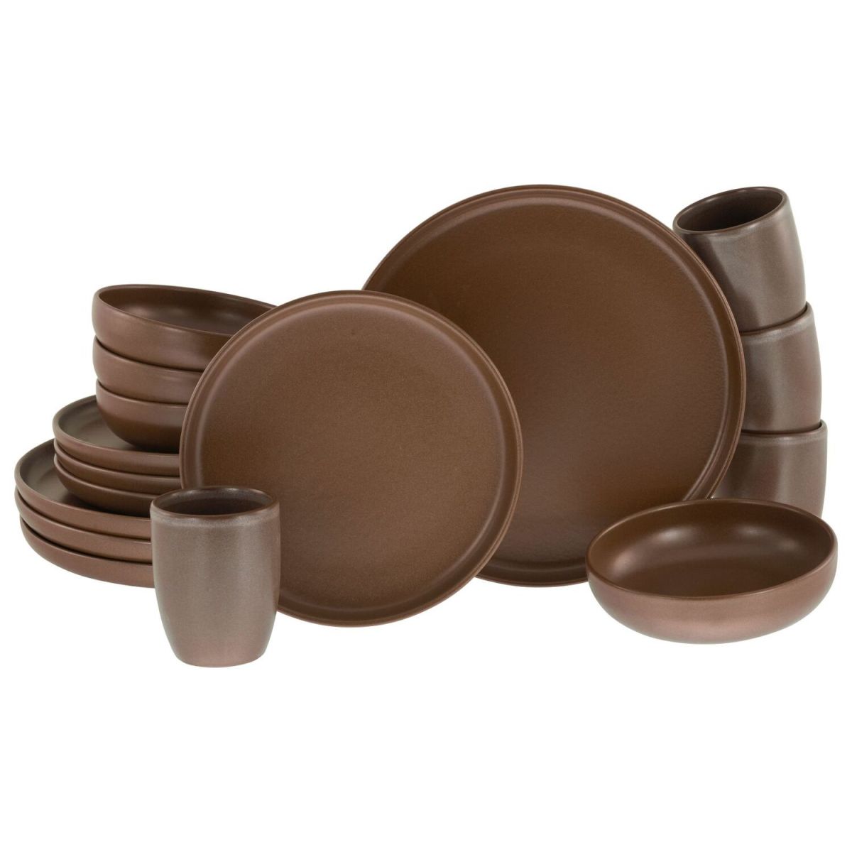 CreaTable Uno NATURAL - Kombiservice 16-tlg braun