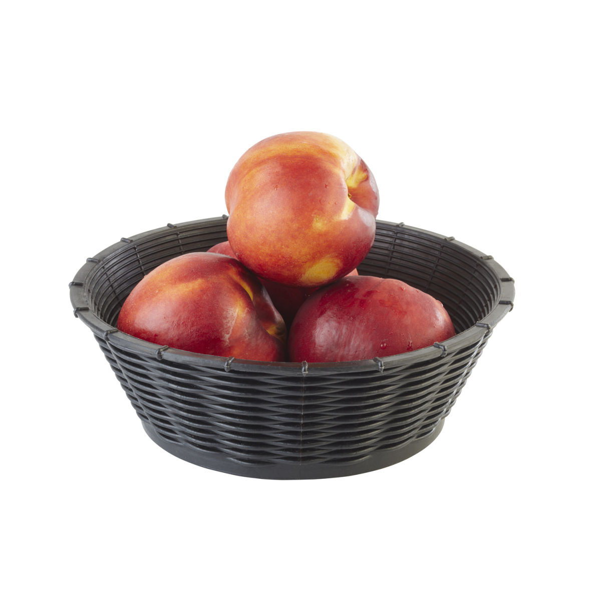 APS Korb WICKER LOOK, Polypropylen, rund 20x20x20x6.5 cm (LxBxØxH); schwarz; rund