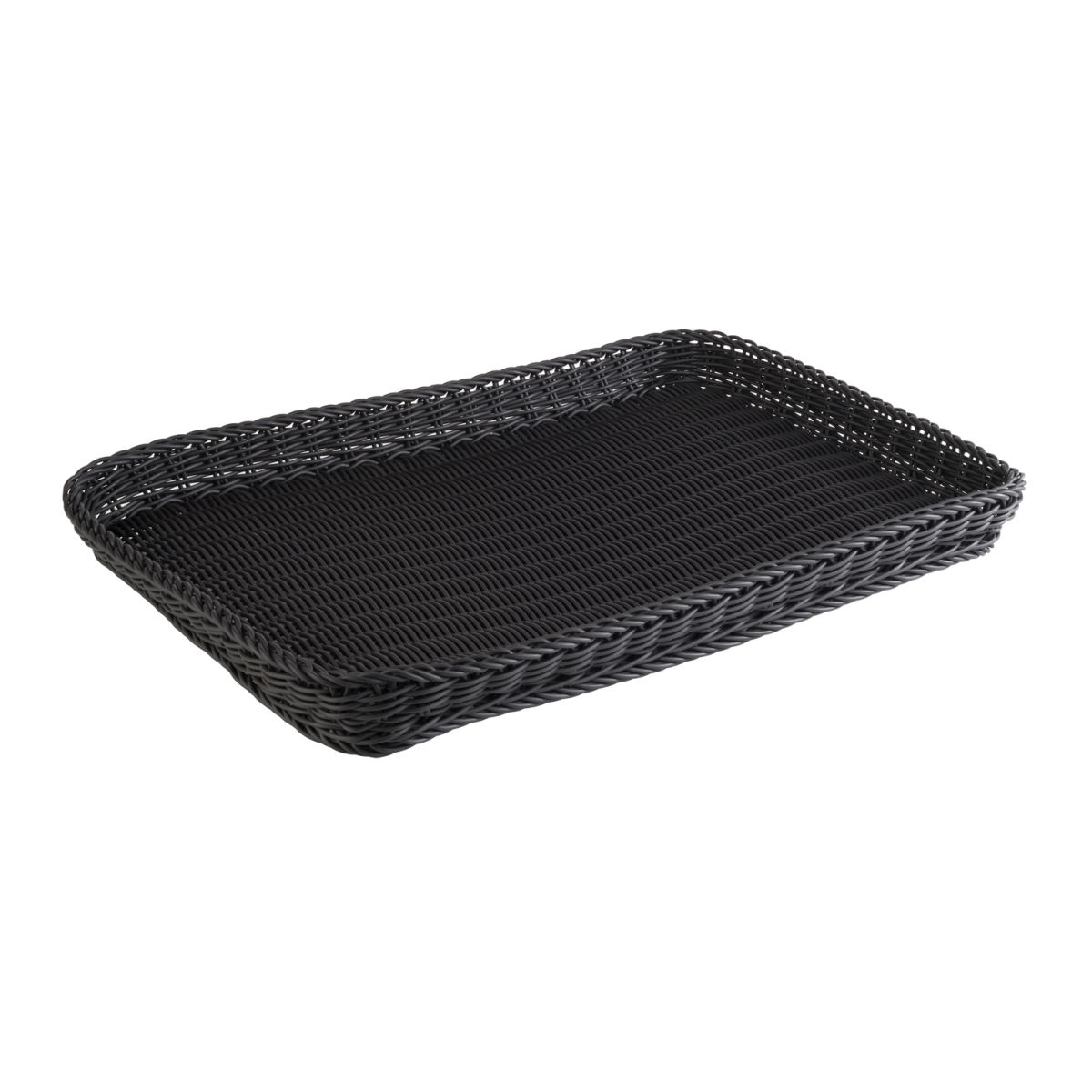 APS Korb PROFI LINE, Polypropylen, eckig 60x40x5 cm (LxBxH); schwarz; rechteckig