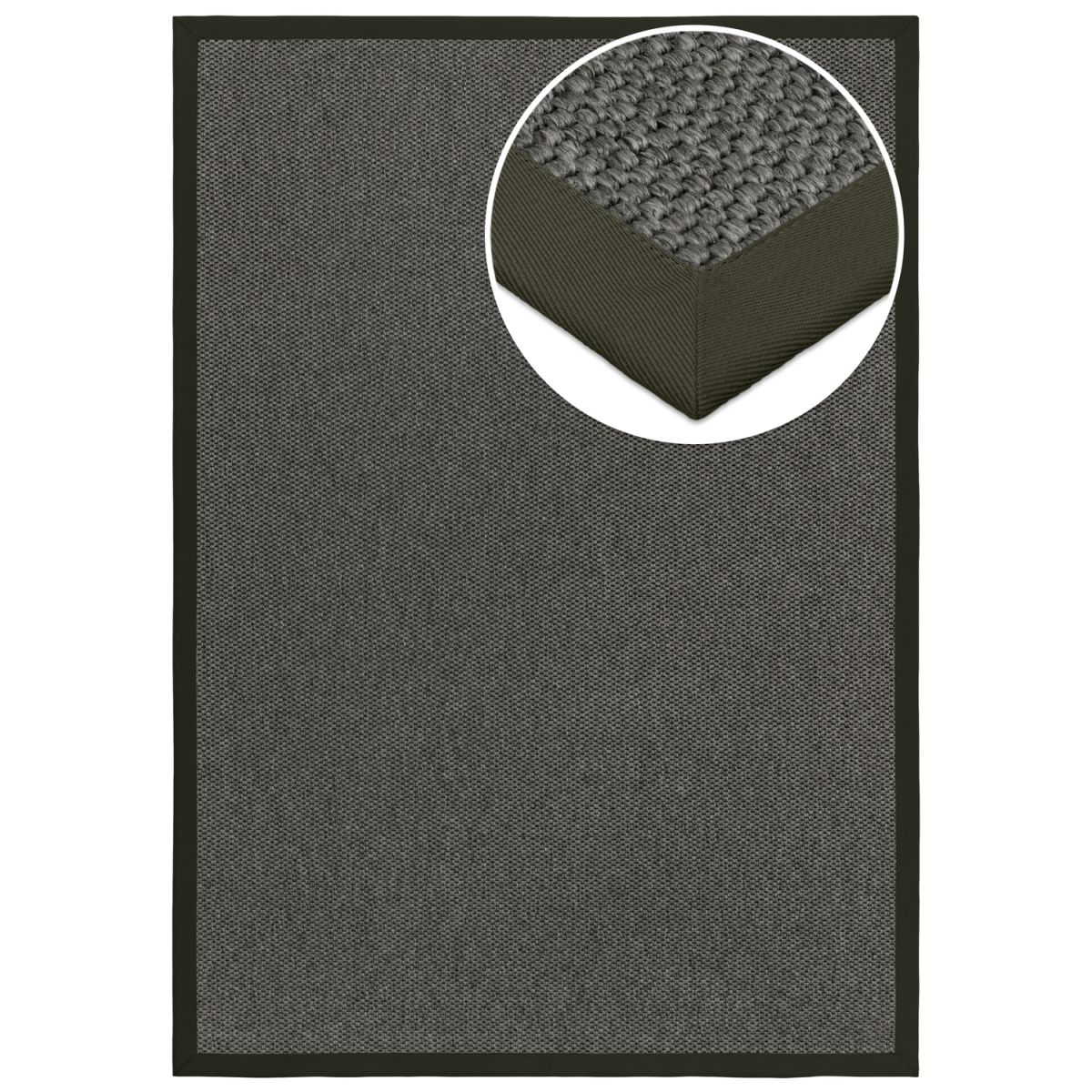 Grundstoff In- & Outdoor Teppich Cordoba 190x133 cm (LxB); anthrazit