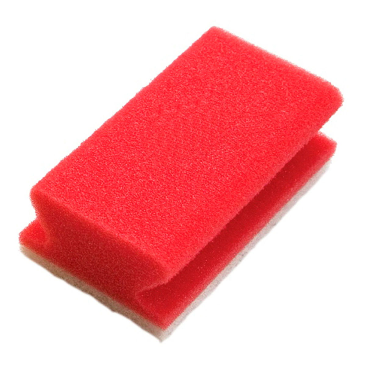 Diversey TASKI Schwamm, Padschwamm mit kratzfreiem, weissem Pad, 130 x 75 x 45 mm rot; 10 Stück / Pack