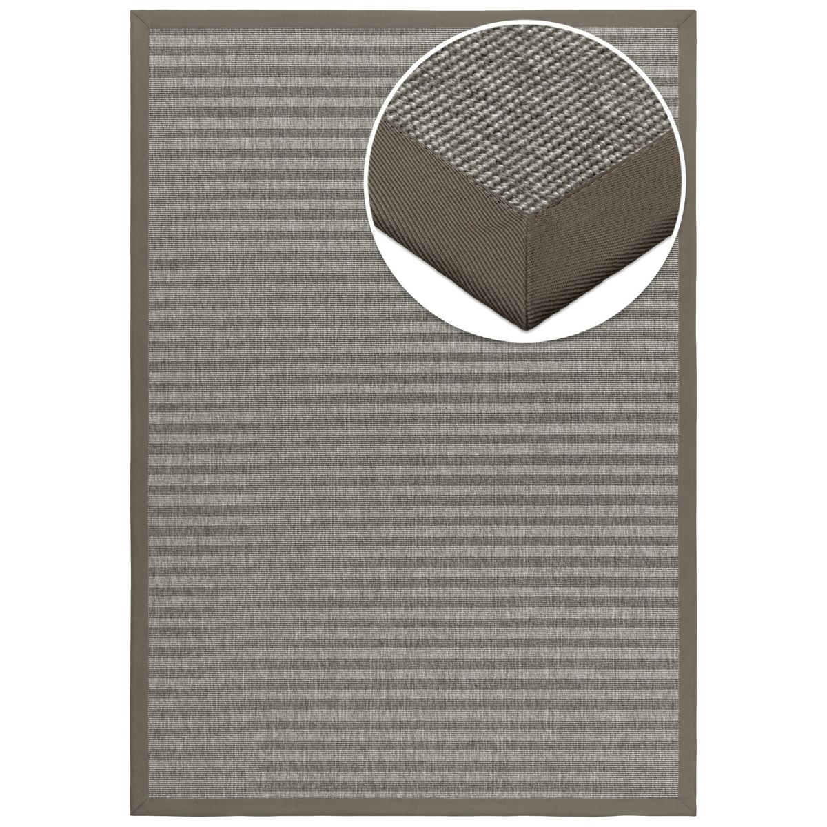 Grundstoff Outdoor Teppich Taffino Rips 340x240 cm (LxB); grau