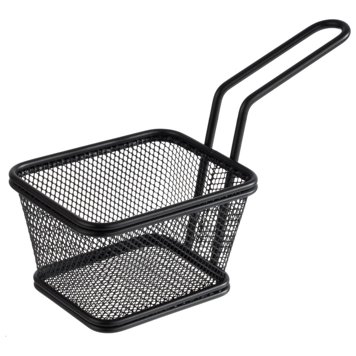 APS Servier-Frittierkorb SNACKHOLDER, Edelstahl, eckig; 10x8.5x6.5 cm (LxBxH); schwarz