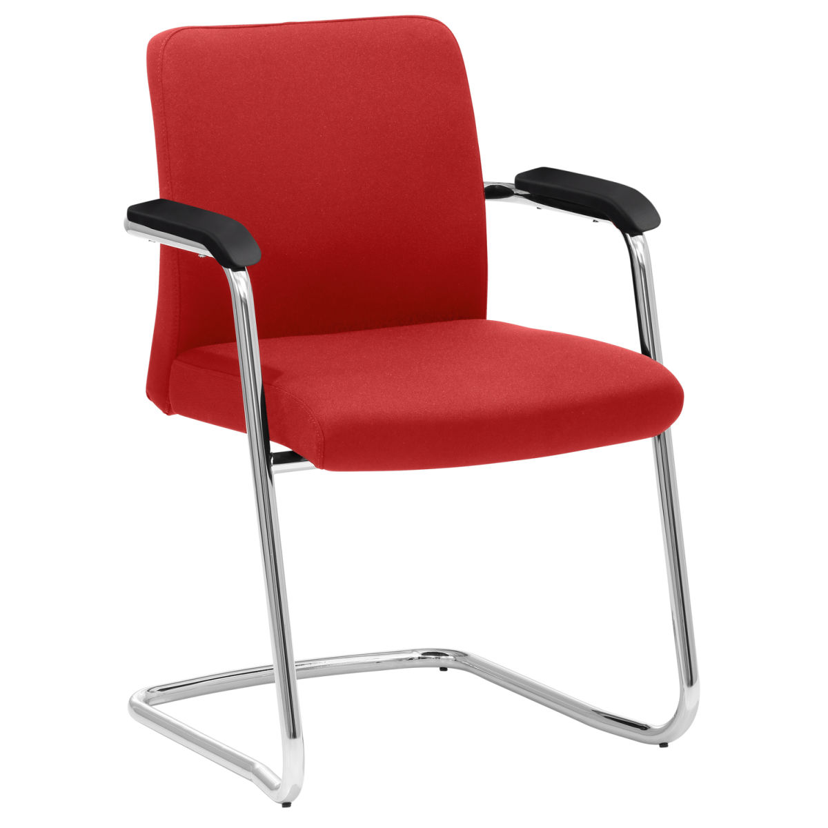 Mayer Sitzmöbel Konferenzstuhl Besucherstuhl Freischwinger 60.5x58x86 cm (BxTxH); Sitz rot