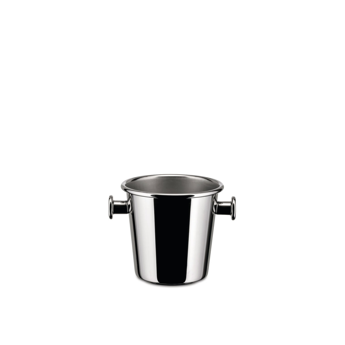 Alessi Eiseimer 5051 mit Griffen und Rost; 1500 ml, 14x14.5 cm (HxØ); silber