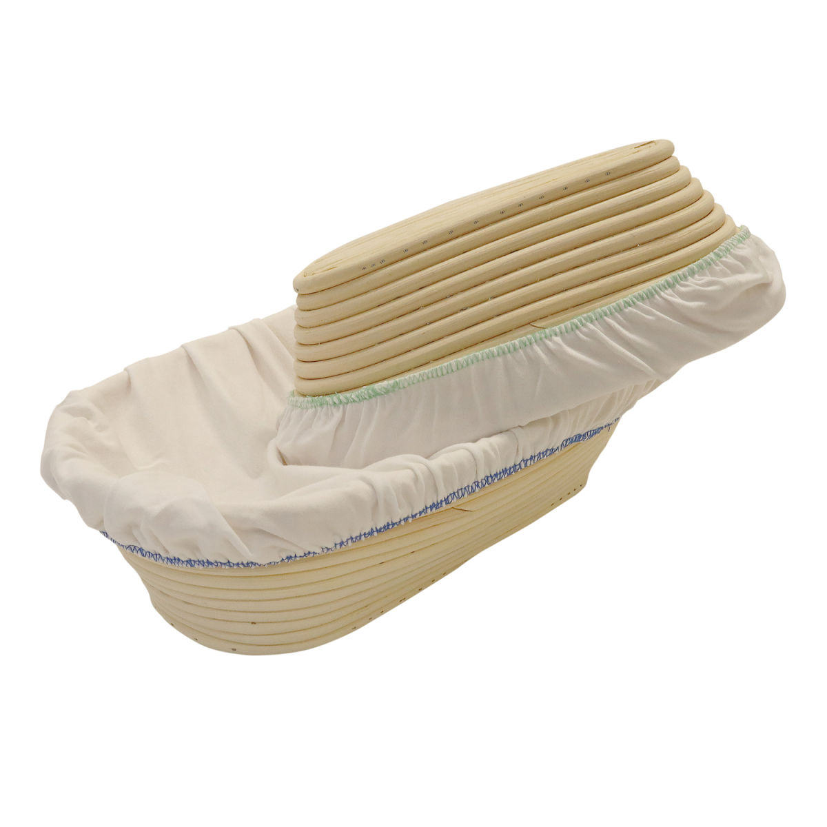 Schneider Gärtücher für rechteckige Gärkörbe 42x14 cm (LxB); weiß