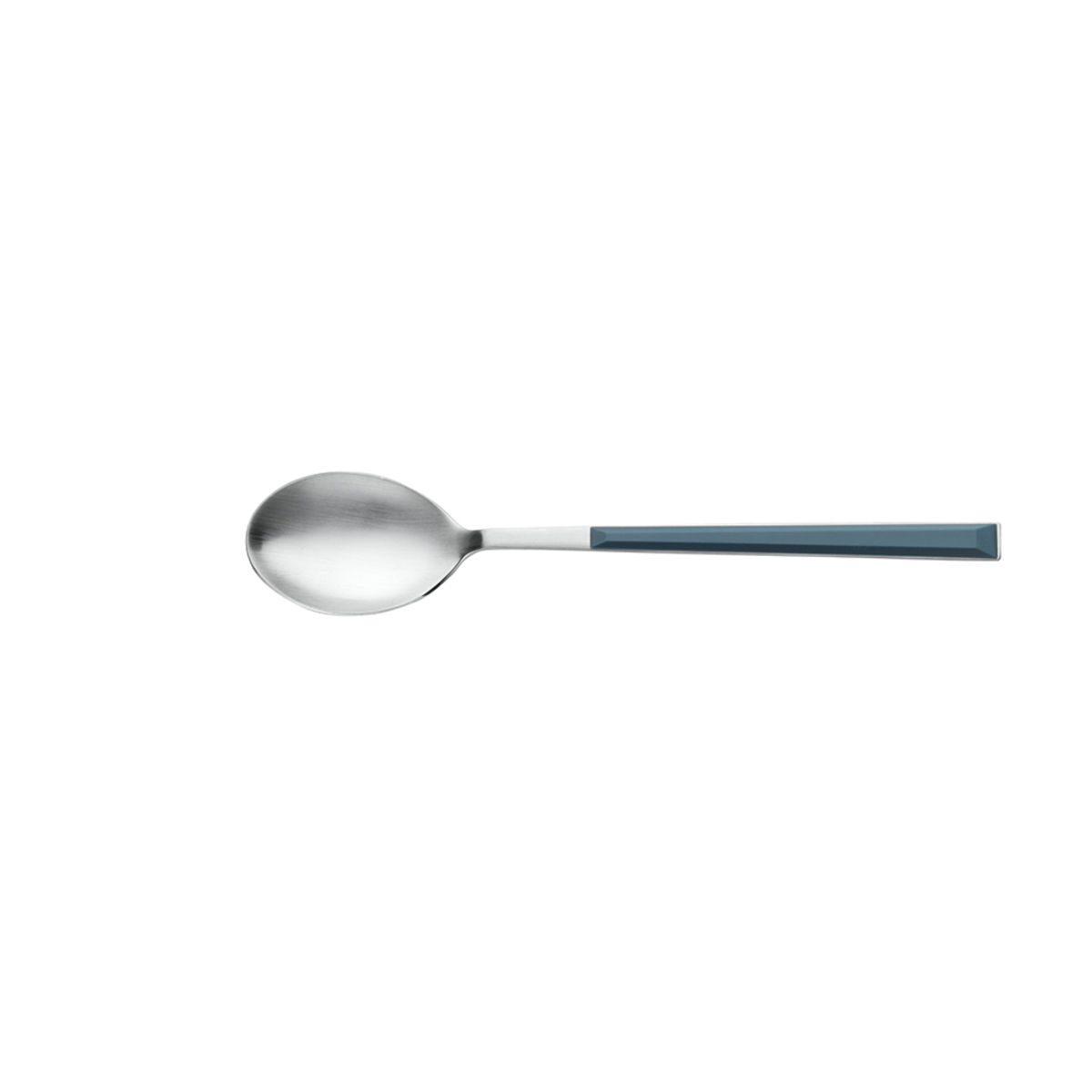 Pintinox Dessertlöffel SUSHI PRO Satin ABS Griff Schwarz 18 cm (L); blau; 12 Stück / Pack