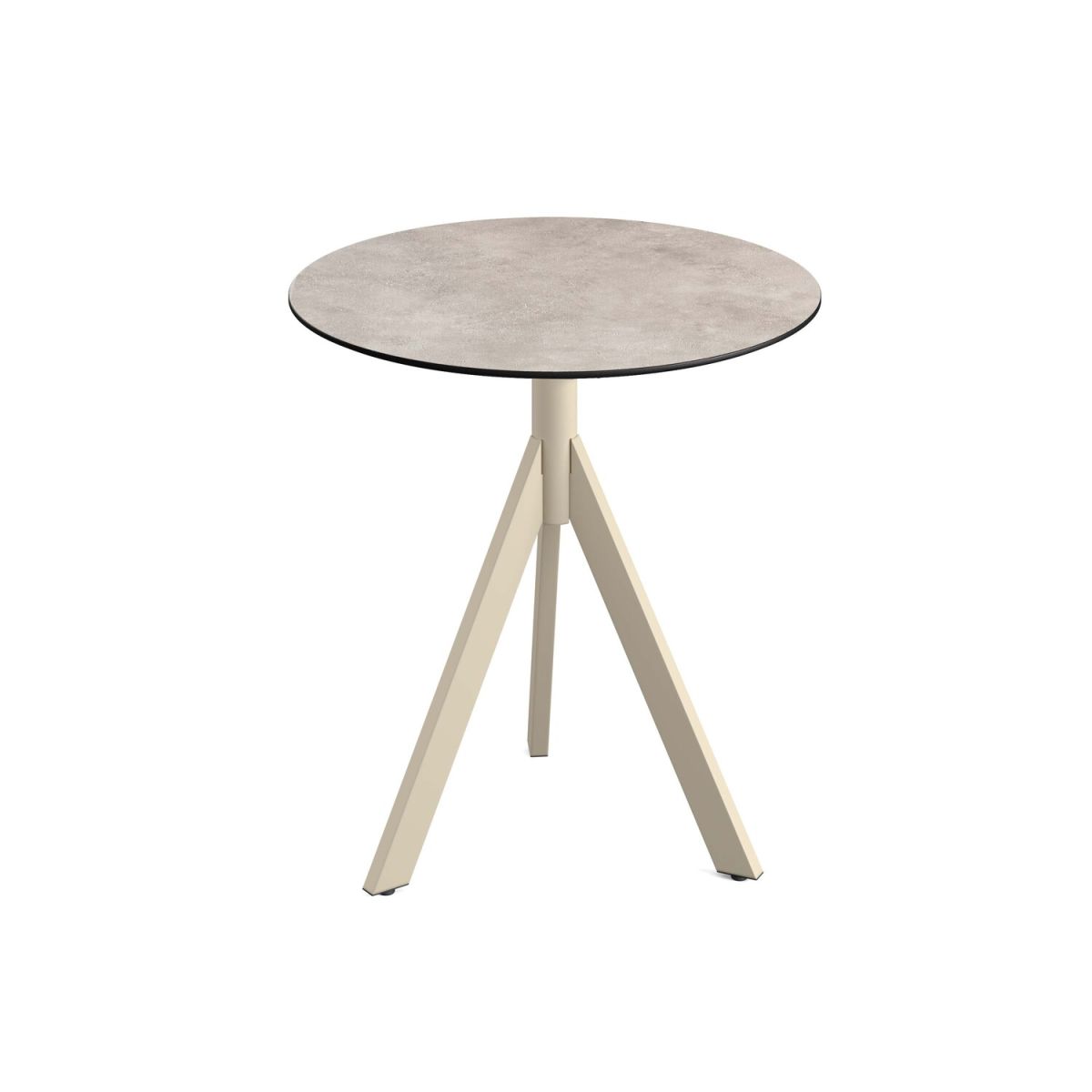 Feros Infinity Tripod Terrassentisch frame + HPL Ø70 cm 74x70 cm (HxØ); sand; rund