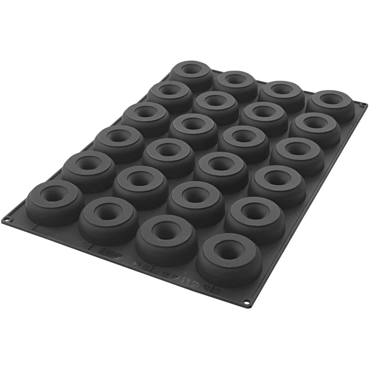 Schneider Silikonbackform Donuts 133 ml, 60x40x8.5x2.9 cm (LxBxØxH); schwarz