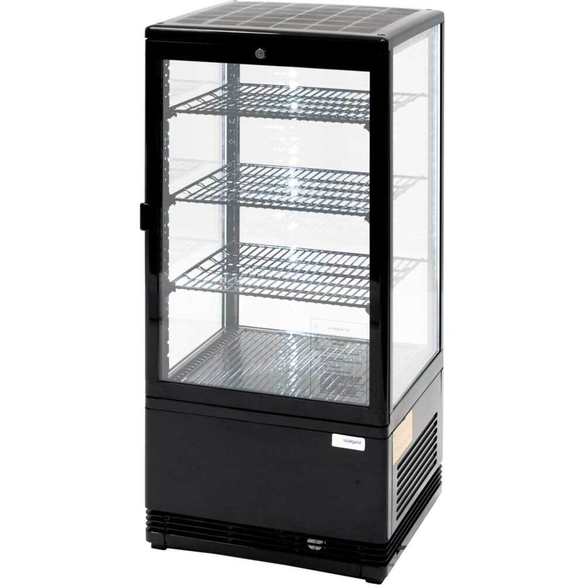 Stalgast Kühlvitrine PAN4L, 78 Liter mit Umluftkühlung 42.8x96x38.6 cm (BxHxT); schwarz