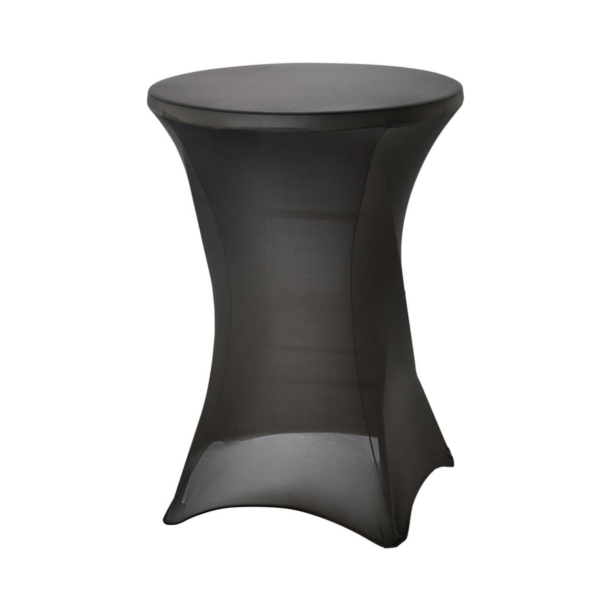 Stalgast Stretchhusse für Buffettische mit ca. 1220x610x740 mm (BxTxH mm) 80x110 cm (ØxH); schwarz
