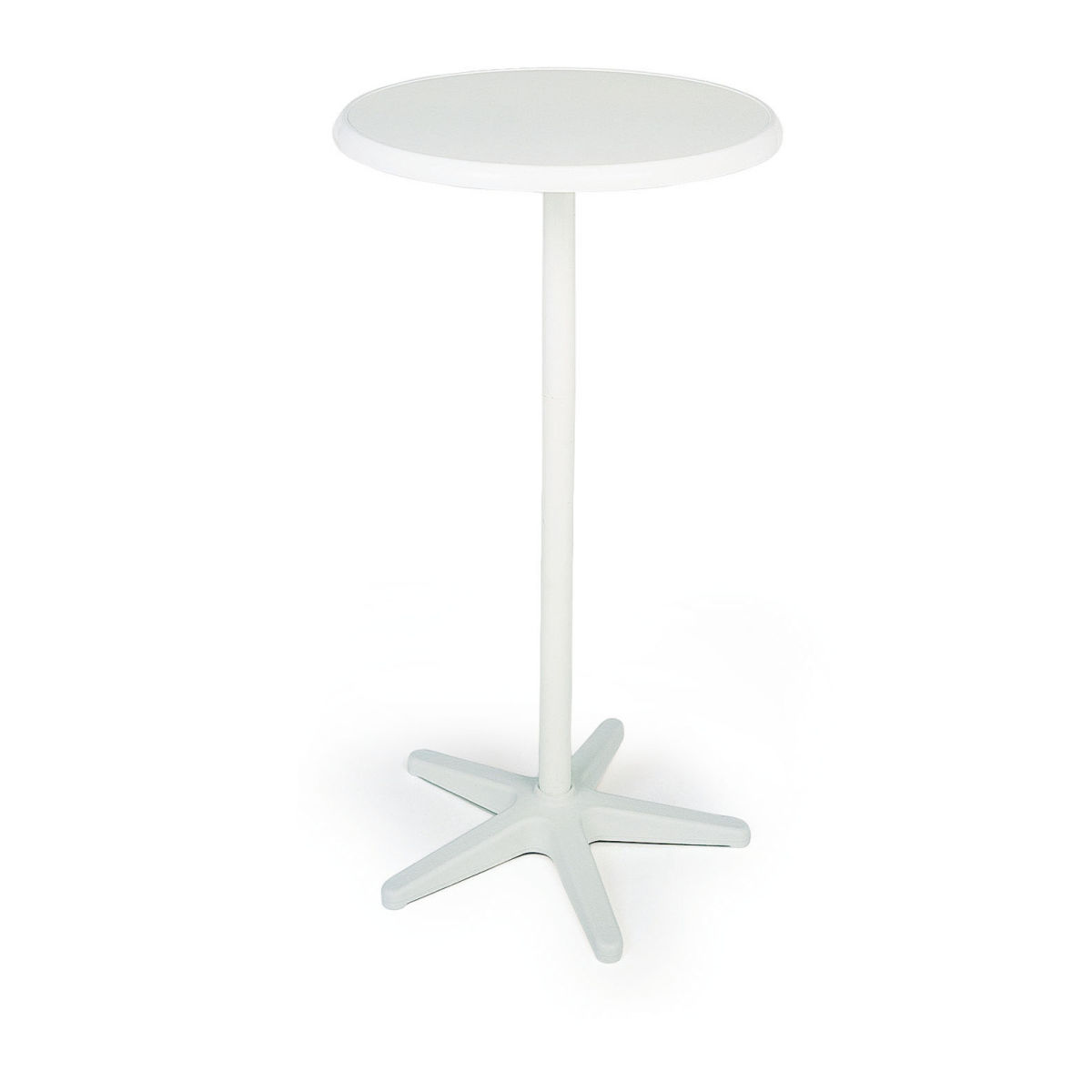 BARTHS Duo mange-debout ajustable rond 70cm ; 70x70x110 cm (lx&Oslash;xH); blanc; rond(e)