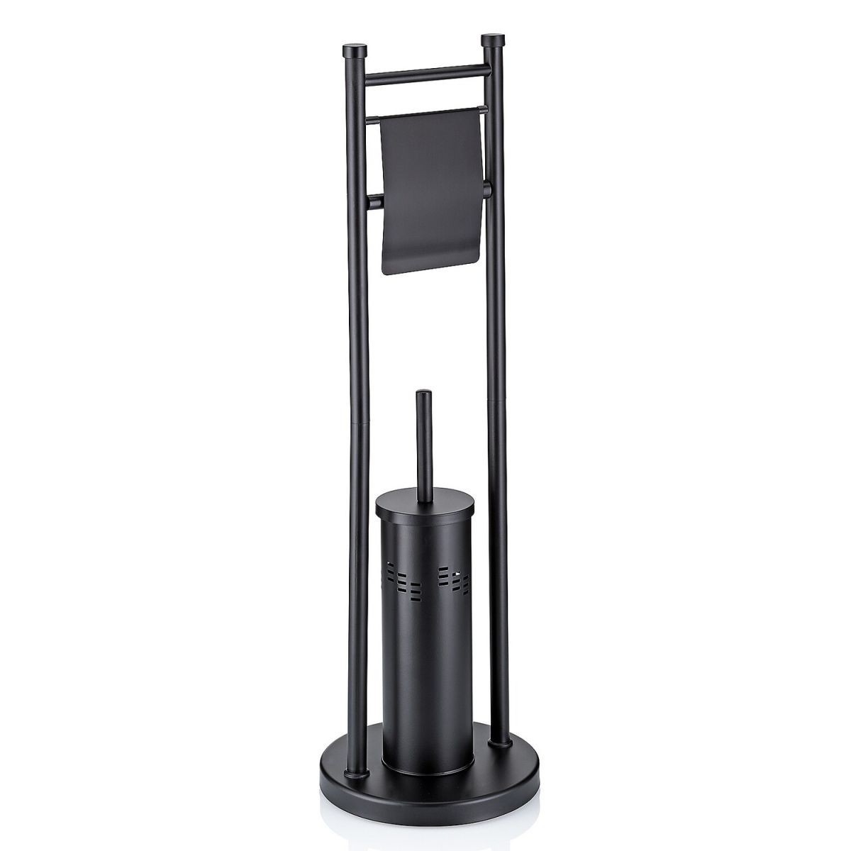 kela Toilettengarnitur Swing Edelstahl 22x77.5 cm (ØxH); schwarz