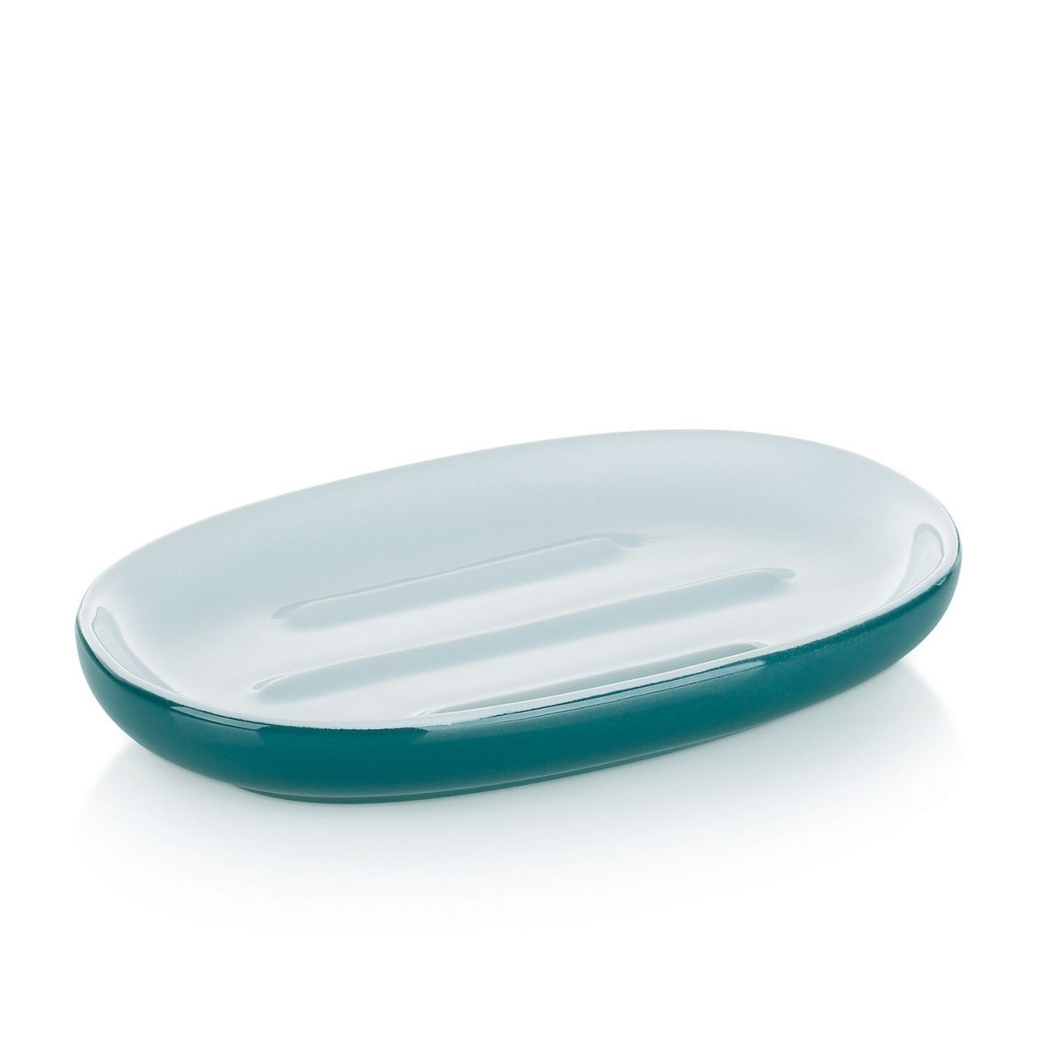 kela Seifenschale Isabella Keramik 8.5x2x13.5 cm (BxHxT); petrol; oval