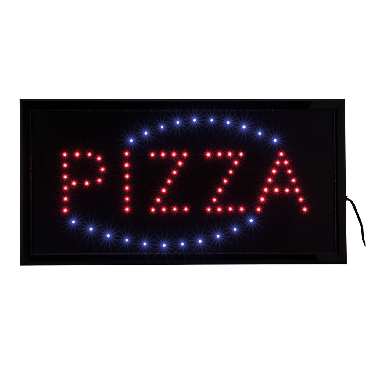 Insegna LED Pizza - Illuminazione LED RGB con diversi programmi - Adattatore 220 V AC - Cavo da 130 cm Securit; 1.5x47.5x23.5 cm (LxLxH); rosso