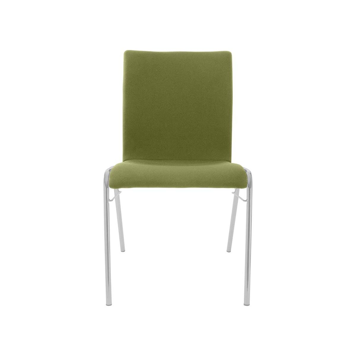 BMV Besucherstuhl 'A45' Buche, Gestell silber, Steg, Vollpolster 50x86x54 cm (BxTxH); Sitz hellgrün, Gestell silber