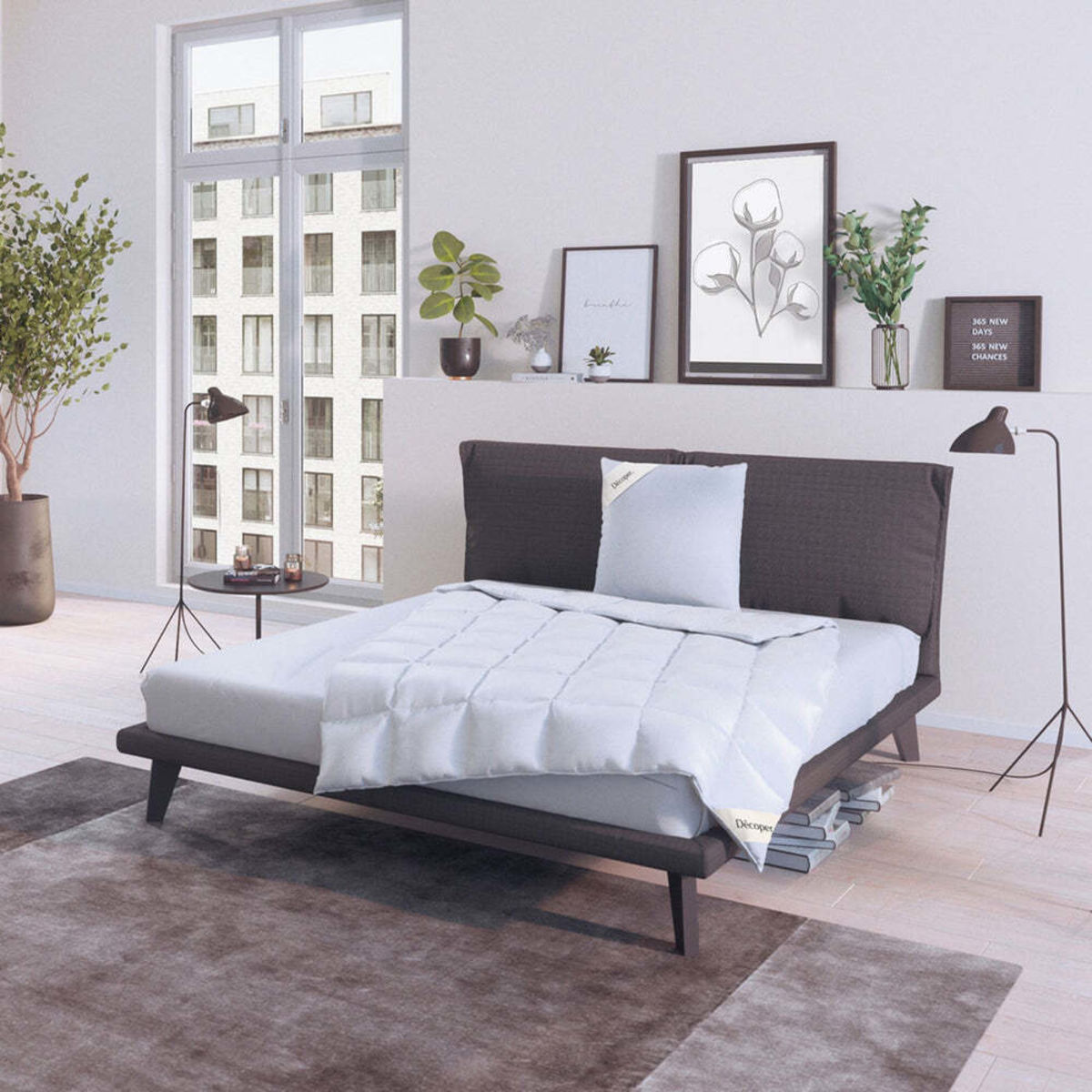 Decoper Decke Decoper ®, Füllung: 90% Daunen/ 10% Federn, Bezug: 100% Baumwolle MEDIUM 200x200 cm (BxL); weiß