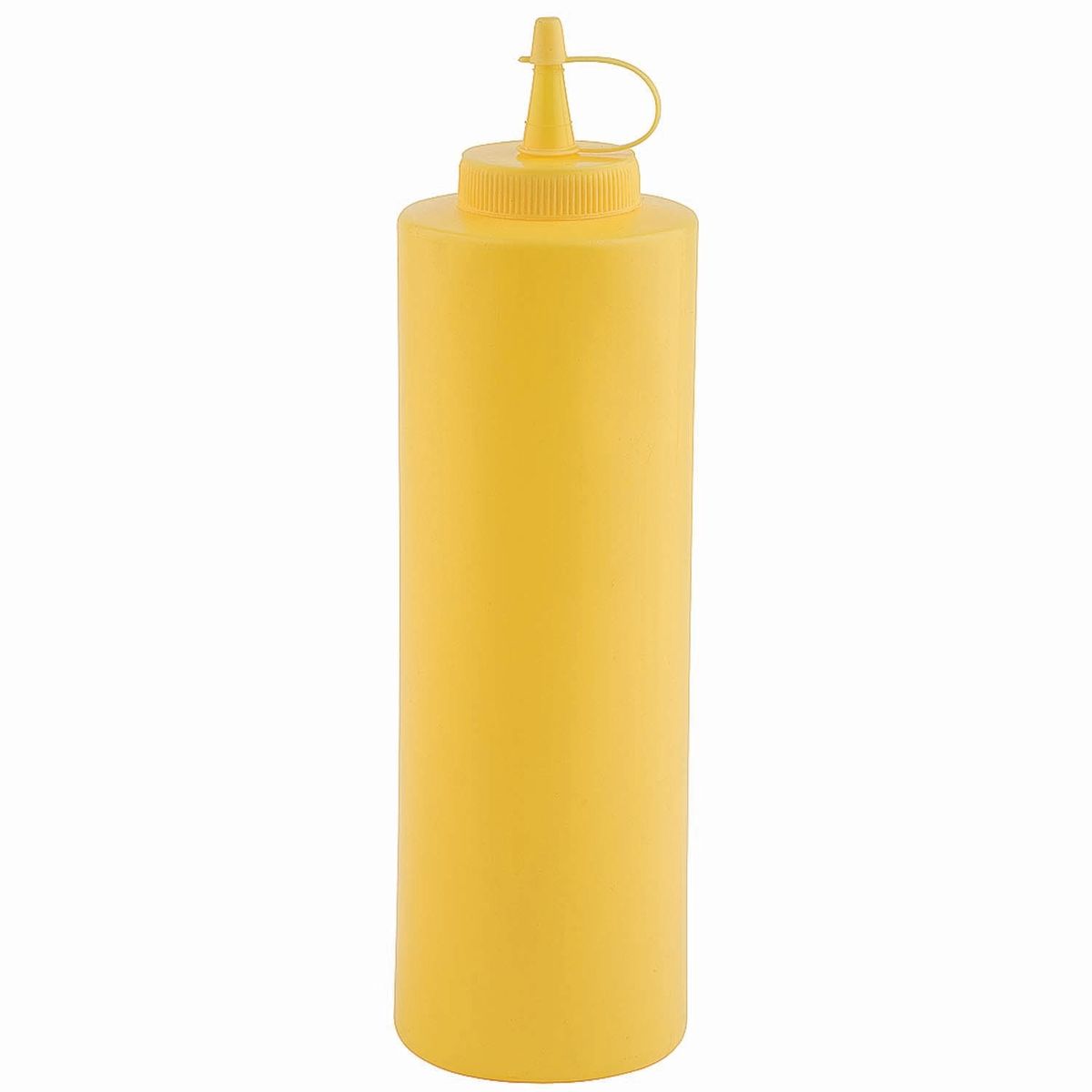 APS Quetschflasche, Polyethylen 0.65 l, 6x6.5x6.5x25 cm (LxBxØxH); gelb