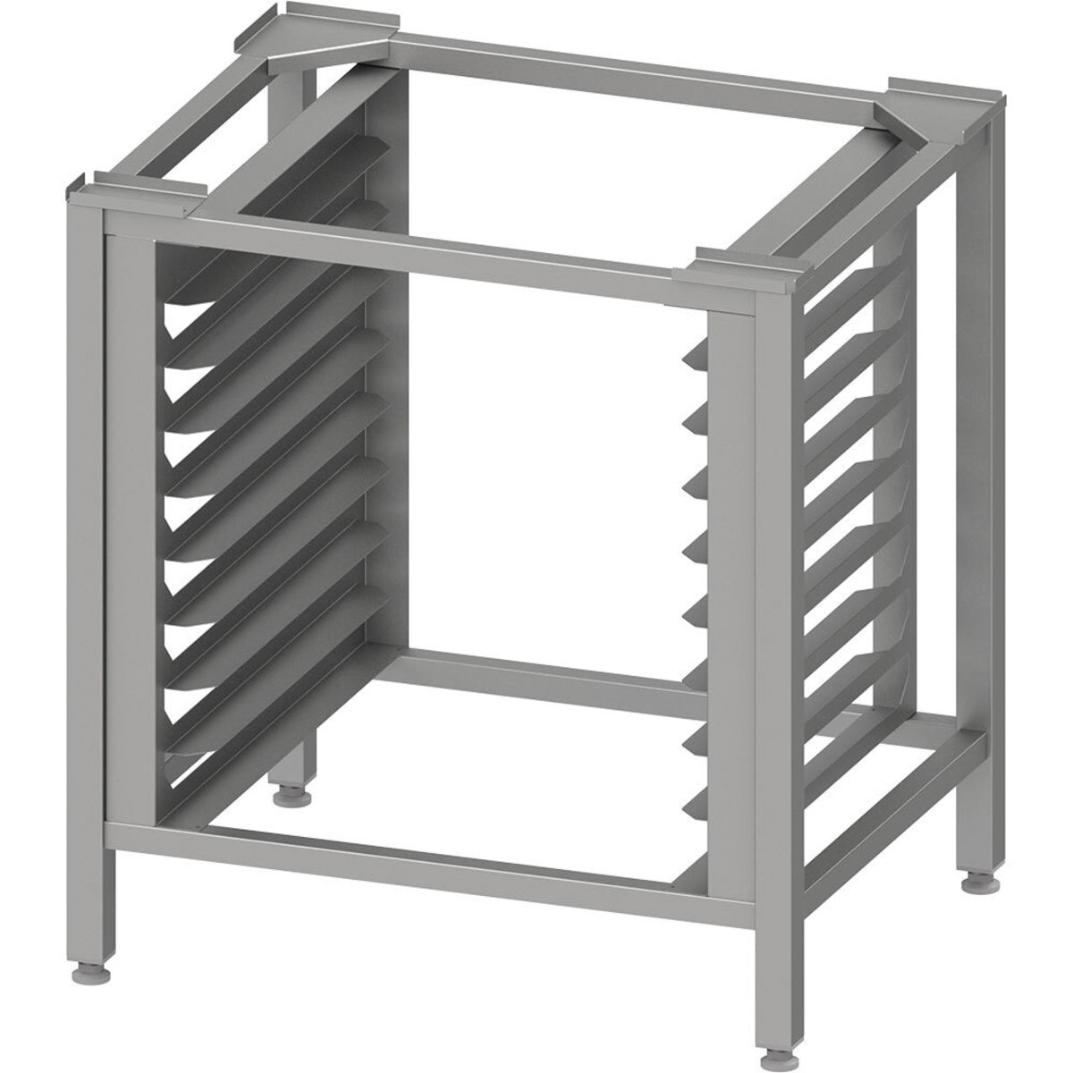 Stalgast Edelstahl Untergestell 80.2x85x63 cm mit 8 Einschubschienen für Öfen der Serie EasyBake/RX silber