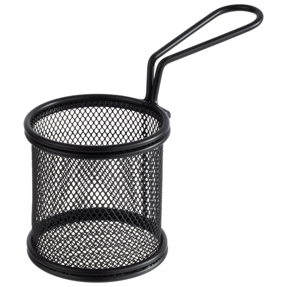 APS Servier-Frittierkorb SNACKHOLDER, Edelstahl, rund; 8x8x7.5 cm (LxBxH); schwarz