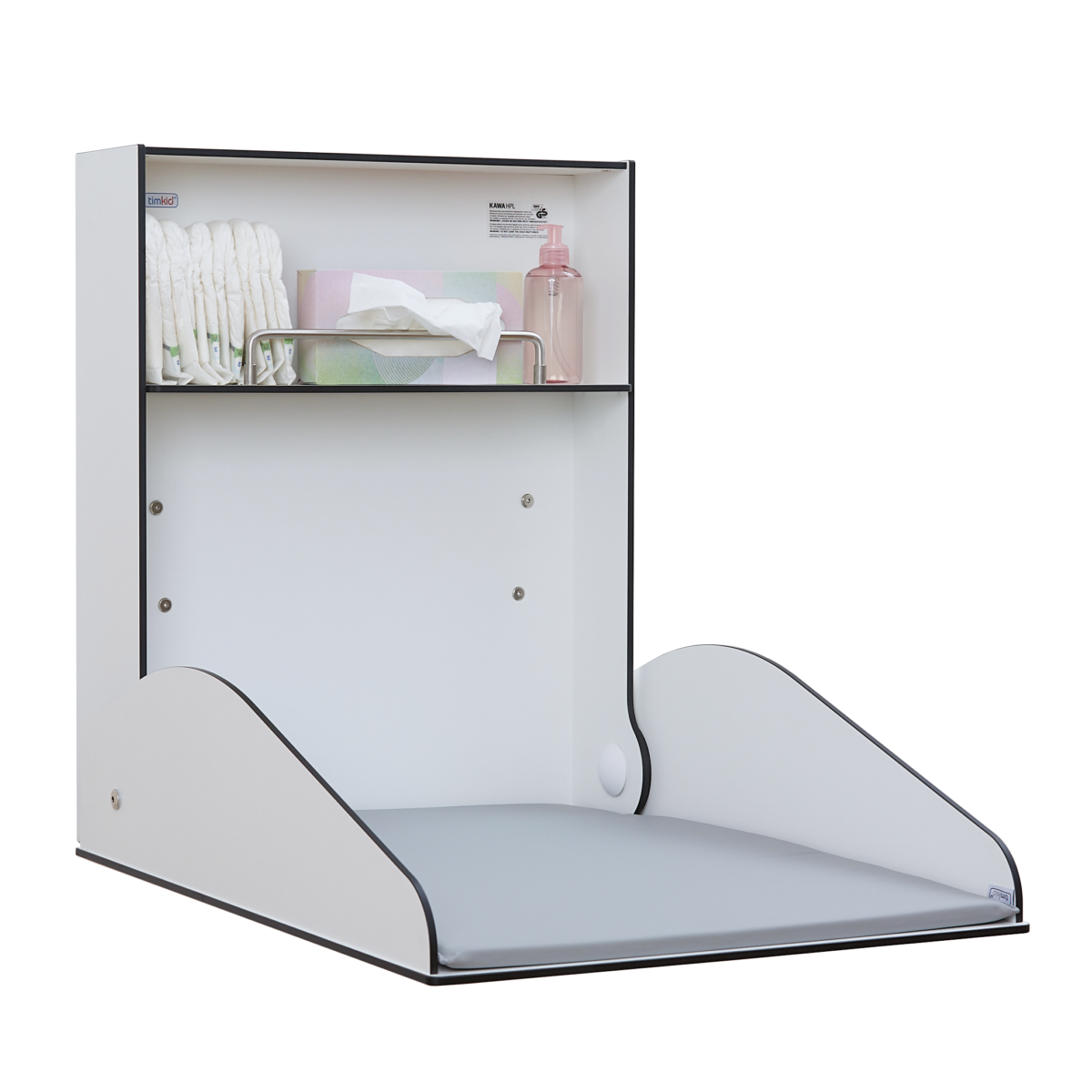 timkid Wandwickeltisch KawaHPL 58.3x83.5x80 cm (BxTxH); weiß