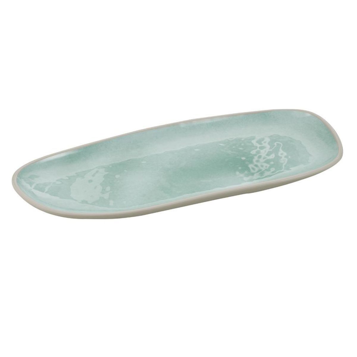 APS Teller -CALA-; 34x15x2.5 cm (LxBxH); grün/grau; organisch